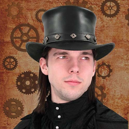 Leather Top Hat