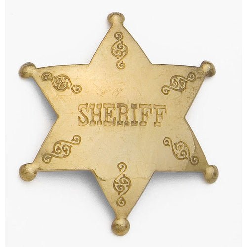 Old West Brass Sheriff's Badge