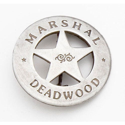 Old West Silver Deadwood Marshall's Badge