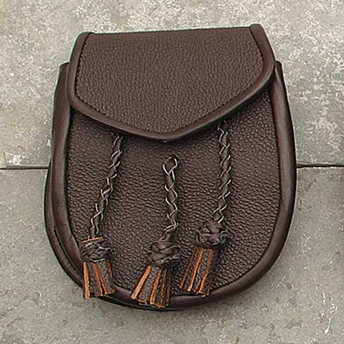 Brown Sporran with Braided Tassels