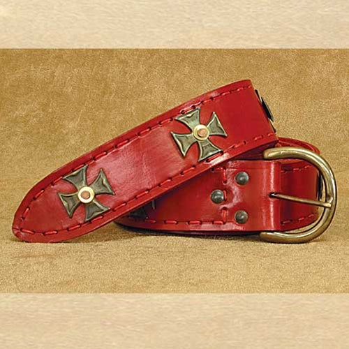 Medieval Wide Long Belt Red