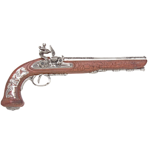 French Silver Dueling Pistol Non-Firing Gun