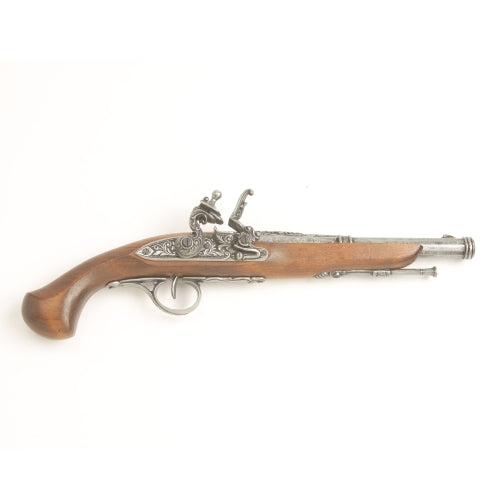 Colonial Replica 18TH Century Engraved Flintlock Pistol