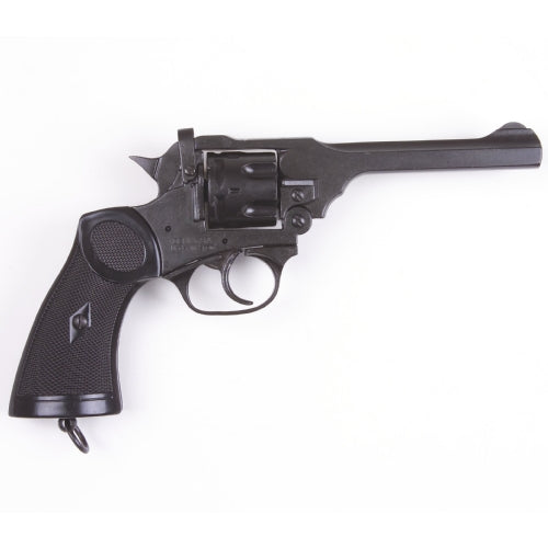 webley revolver on a white background