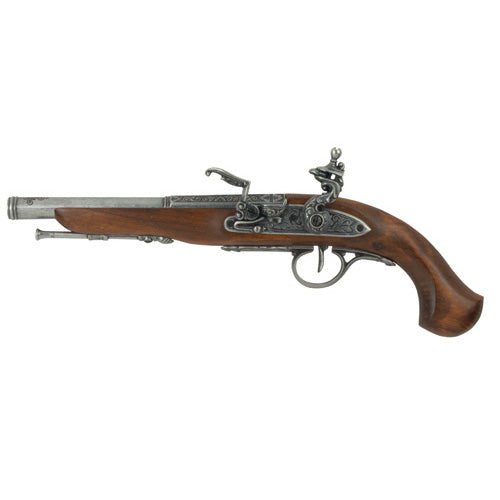 Left-Handed "English" Flintlock Pistol-Gray