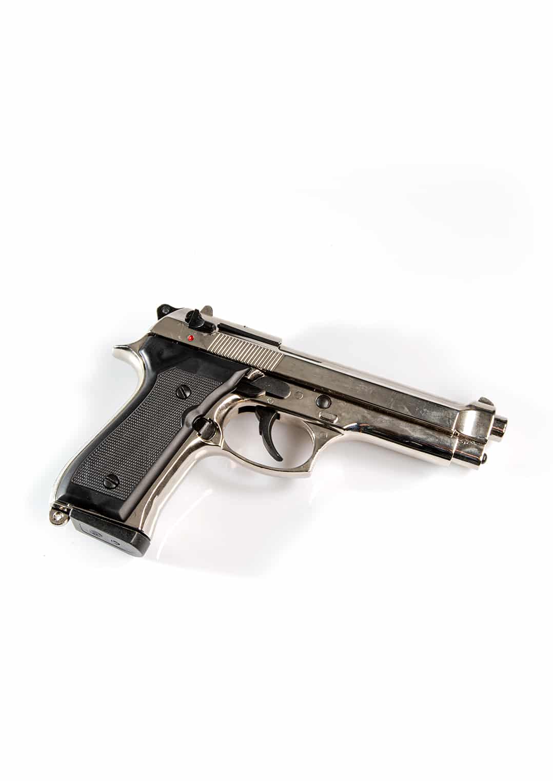 Kimar Model 92 Semi-Auto 9MM Blank Firing Pistol- Nickel Finish