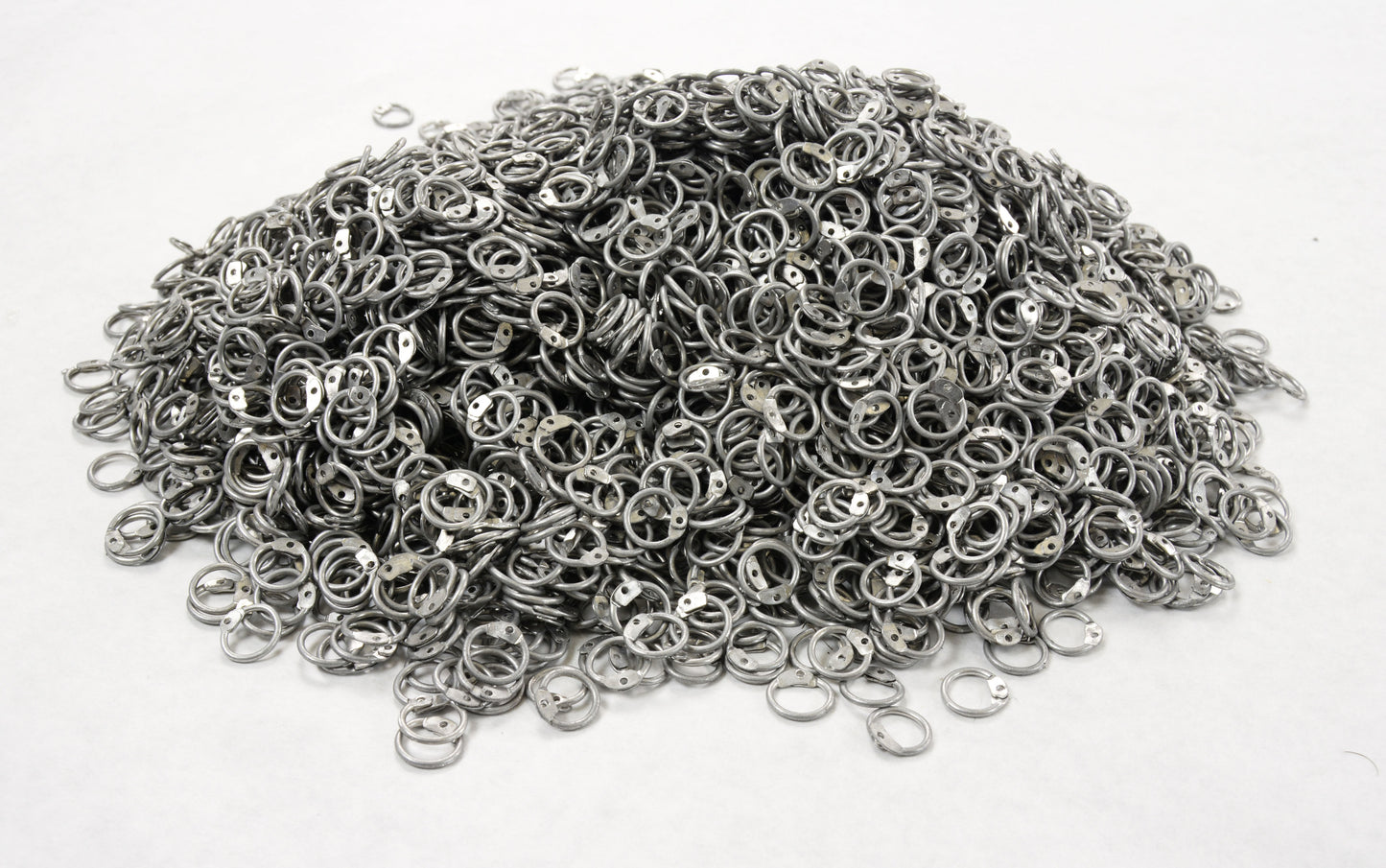 DRNA 1 kg Loose Aluminum Chainmail Rings - Round Ring with Rivets - 16 Gauge / 10 mm - Dome Riveted