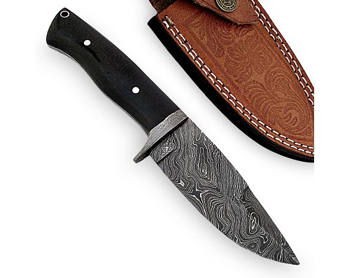 9.5 Inches Full Tang Damascus Handmade Hunting Knife 9.5 Inches Full Tang Damascus Handmade Hunting Knife