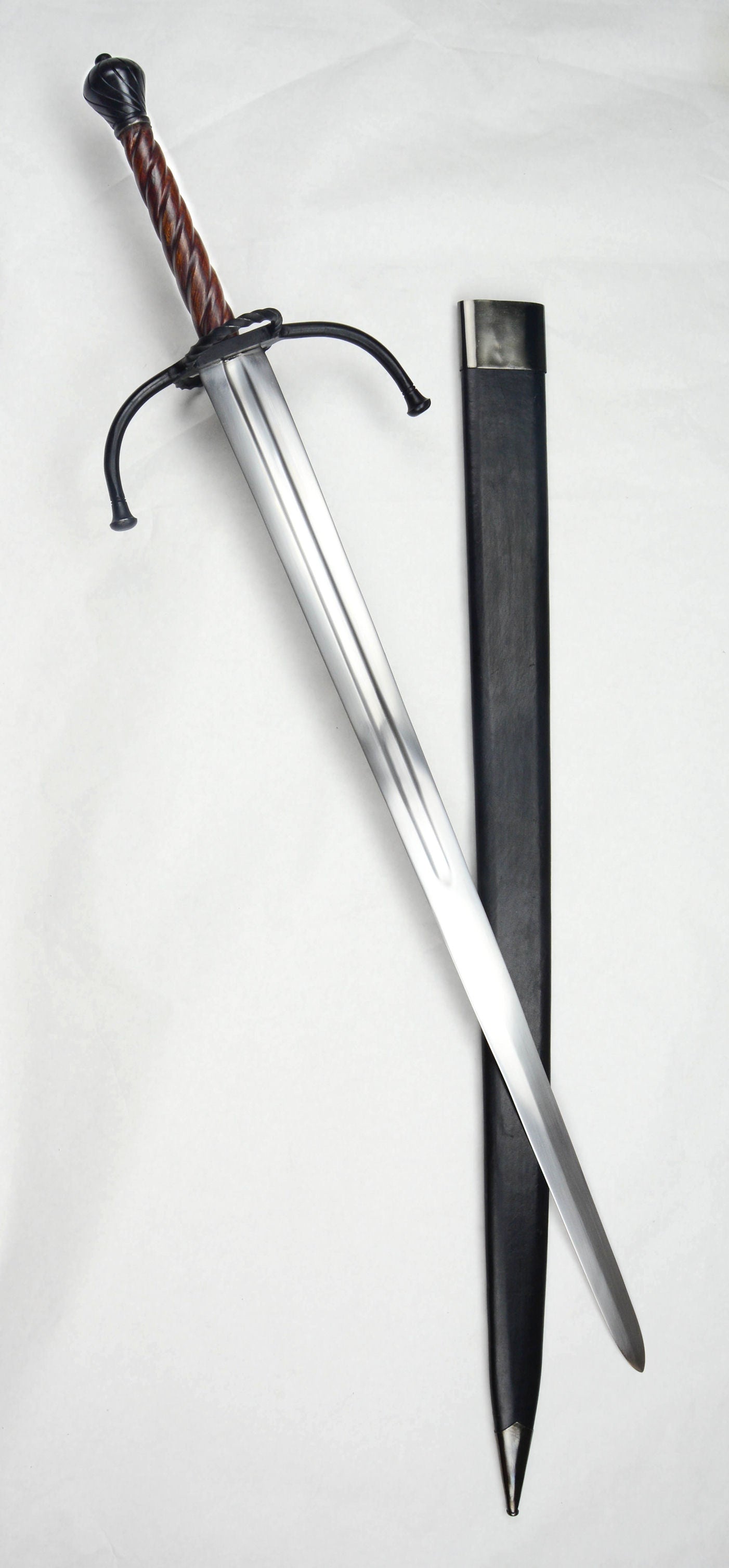 German Longsword with Twisted Wood Grip