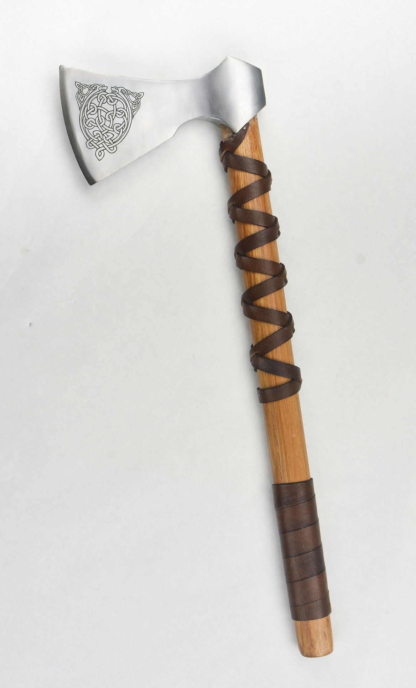 Viking Type F Axe with Etched Norse Design