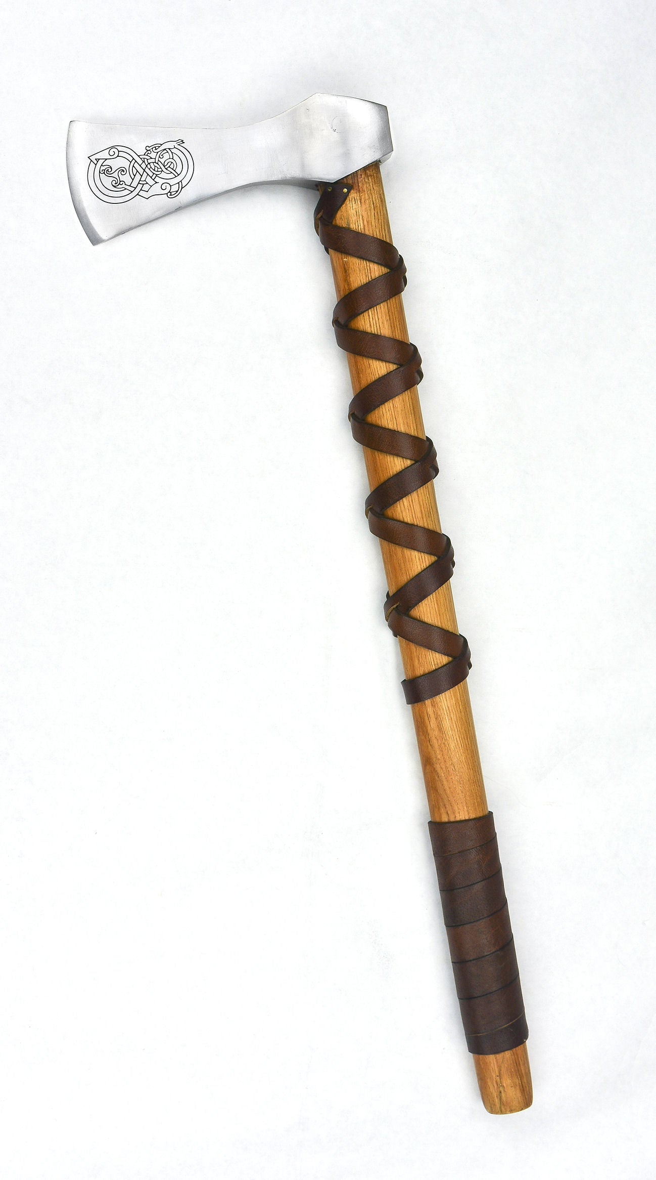 Viking Type A Axe with Etched Norse Design