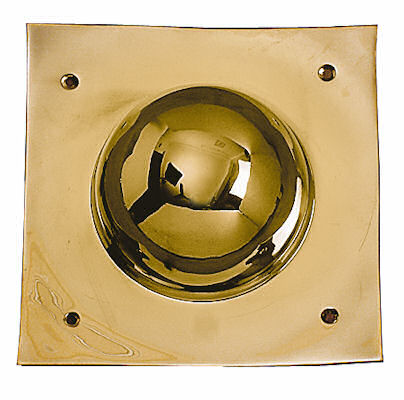 Square Roman Brass Shield Boss