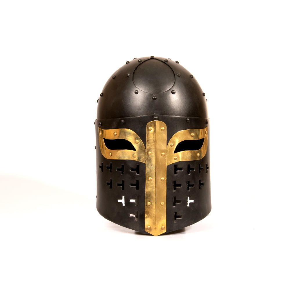 Black Spangenhelm Helmet