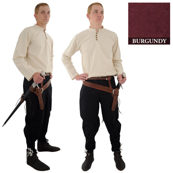 Heavy Cotton Shirt, Burgundy