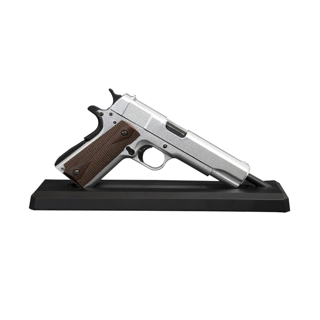 Goatguns Miniature Scale Model M1911 Pistol - Silver - Dime