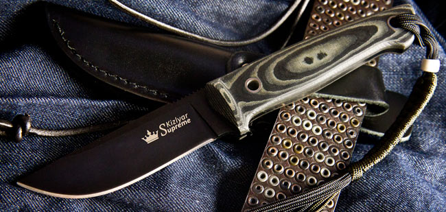 Nikki Aus8-Black Titanium Knife