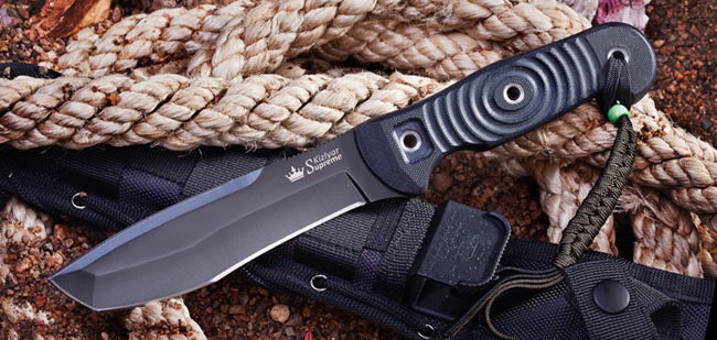 Vendetta D2-Black Titanium Knife