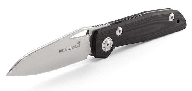 Free Folder, Black G-10, Stone Washed