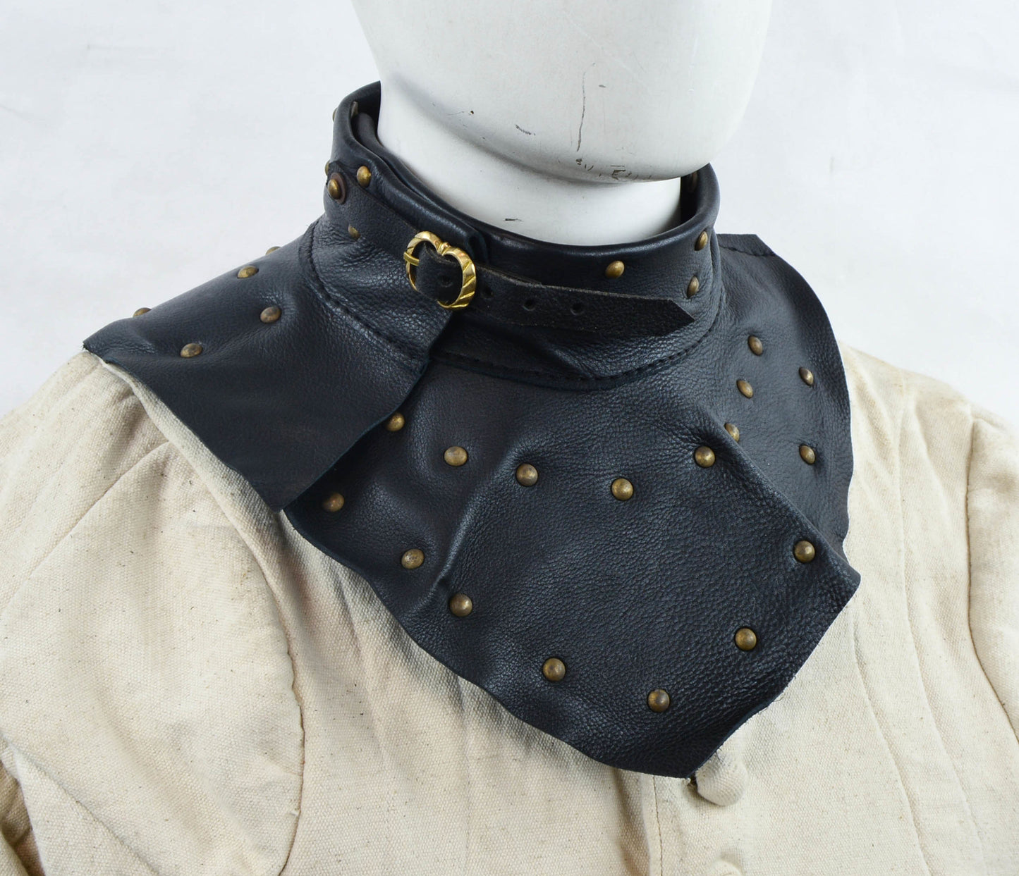 Brigandine Collar - 18 Gauge Steel Plates and Leather
