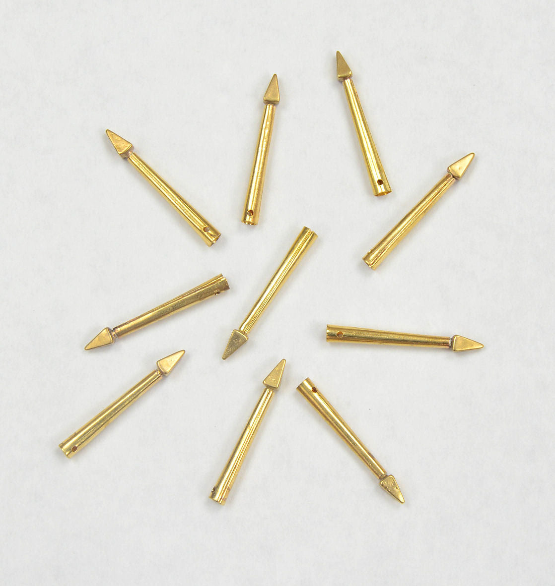 Brass Aiglets with Bodkin tips
