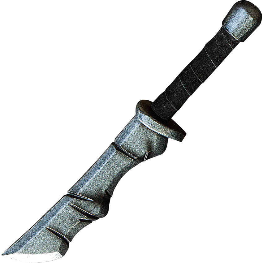 closeup of the handle of a LARP Machete Dagger