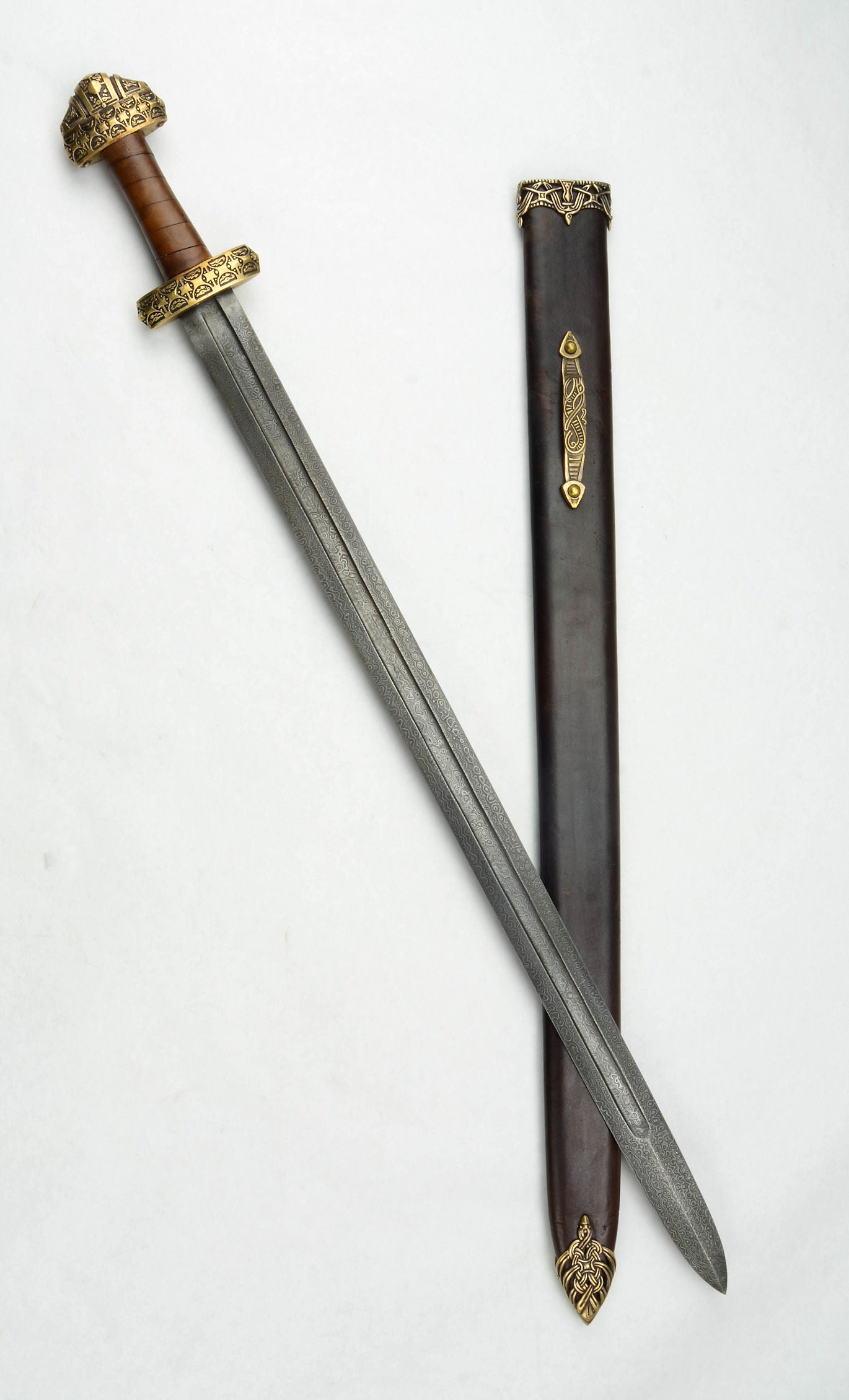 Viking Jarl Sword with Damascus Blade