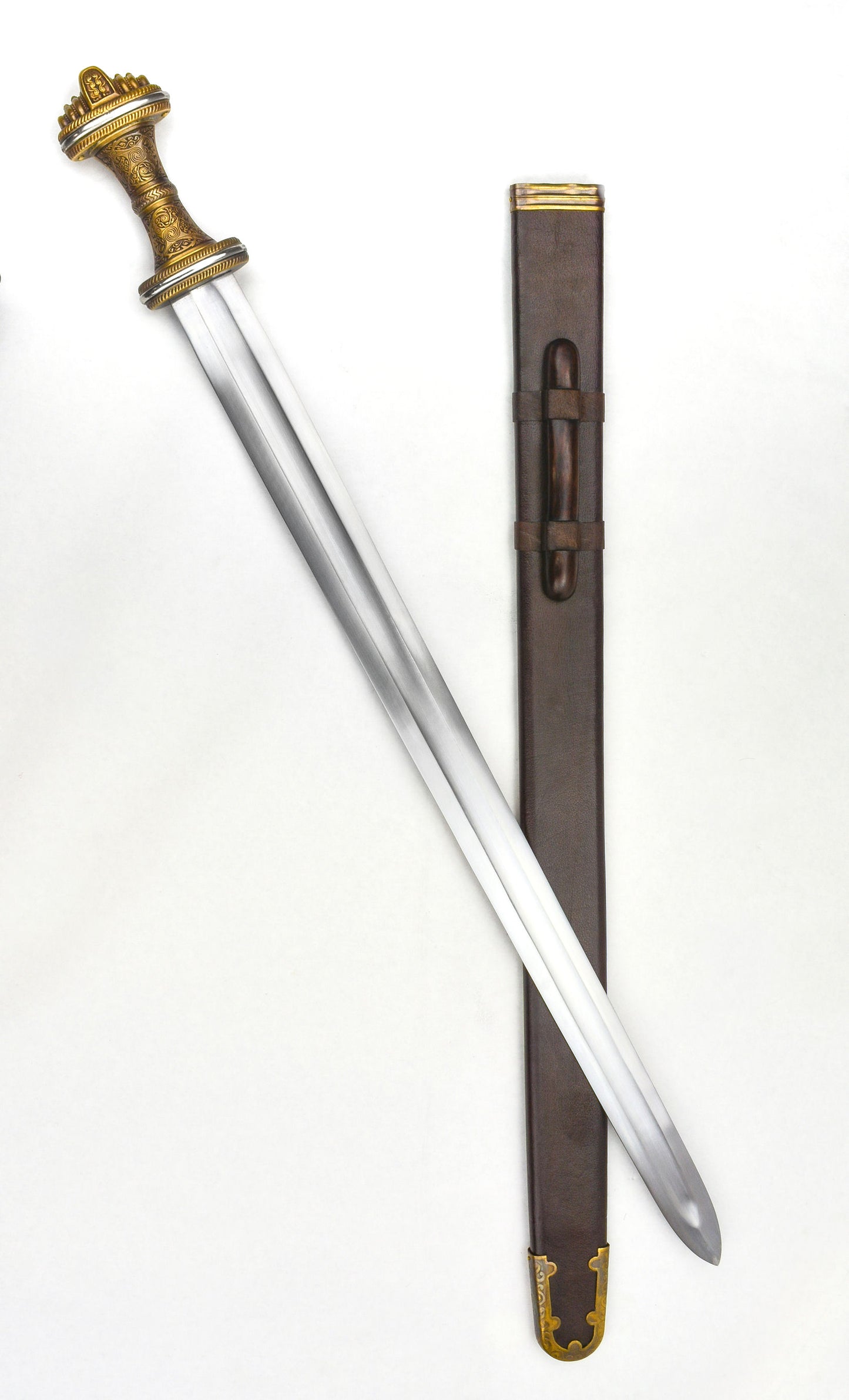The Fetter Lane Sword - 8th Century Saxon Sword - Antiqued Brass Hilt