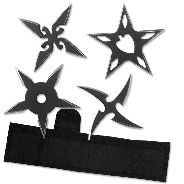 Assorted Throwing Star Set (Black 2.5")