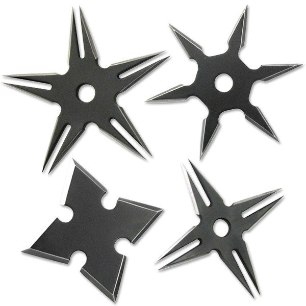 Black Stainless Throwing Star Set