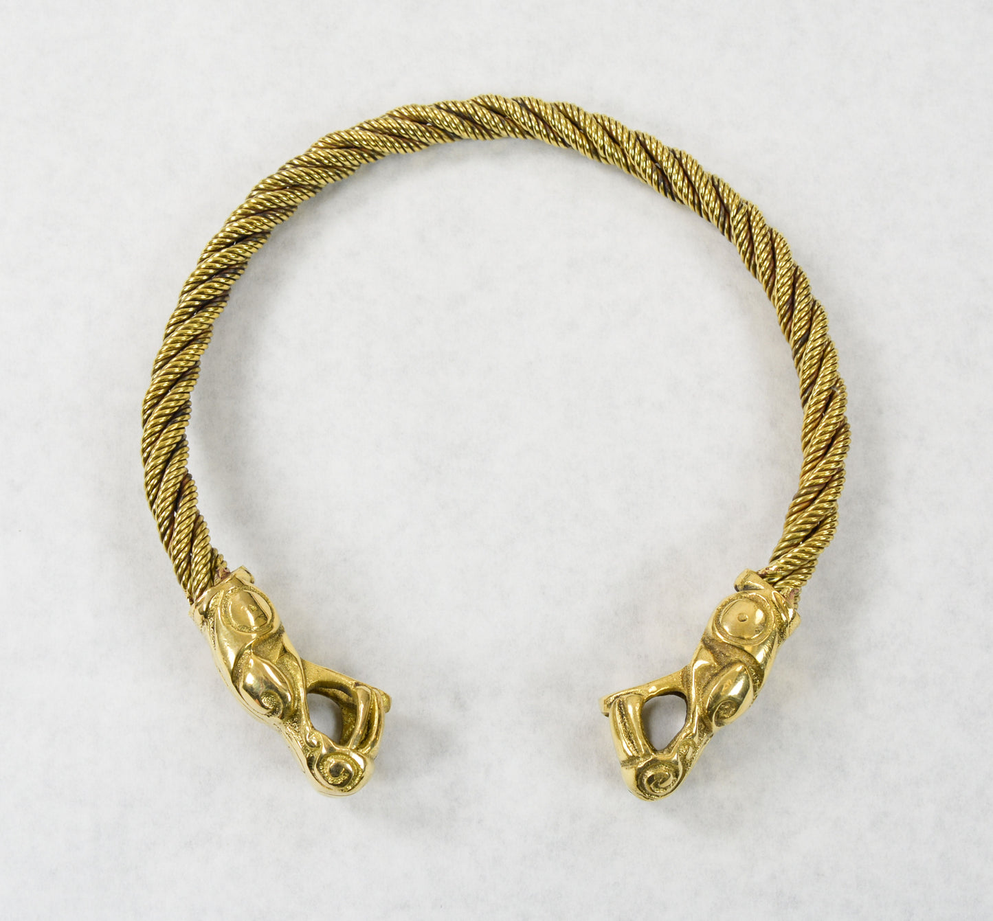 Brass Celtic Dragon Torc