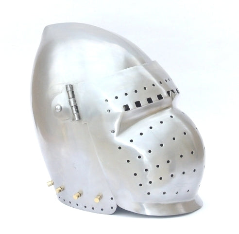 Side view of 14th Century Bascinet with Visor