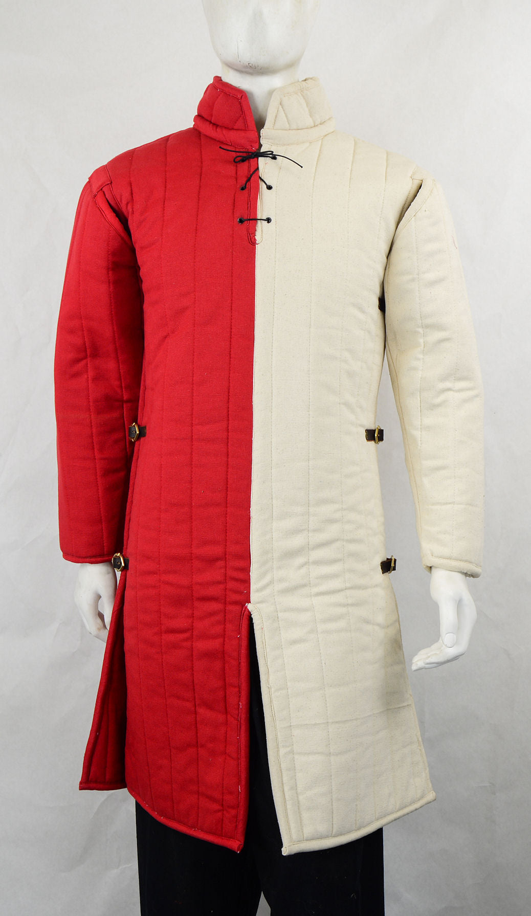 Side-Buckled Gambeson - Red and Natural Duo Tone