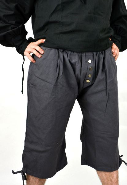 Cotton Canvas Pirate Breeches - Gray - Size Large