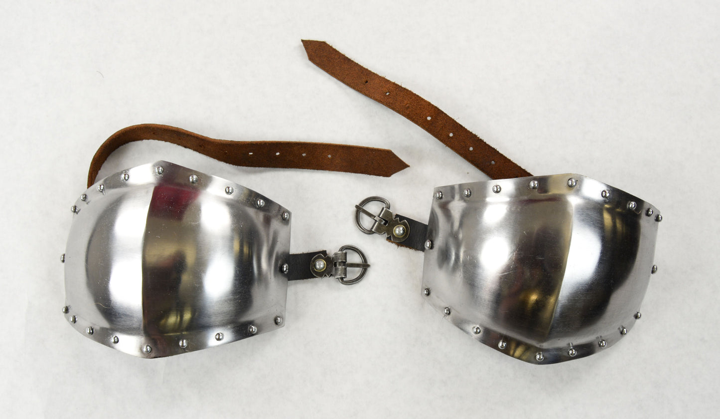 Knee Armor Set / Poleyns - 16 Gauge Steel