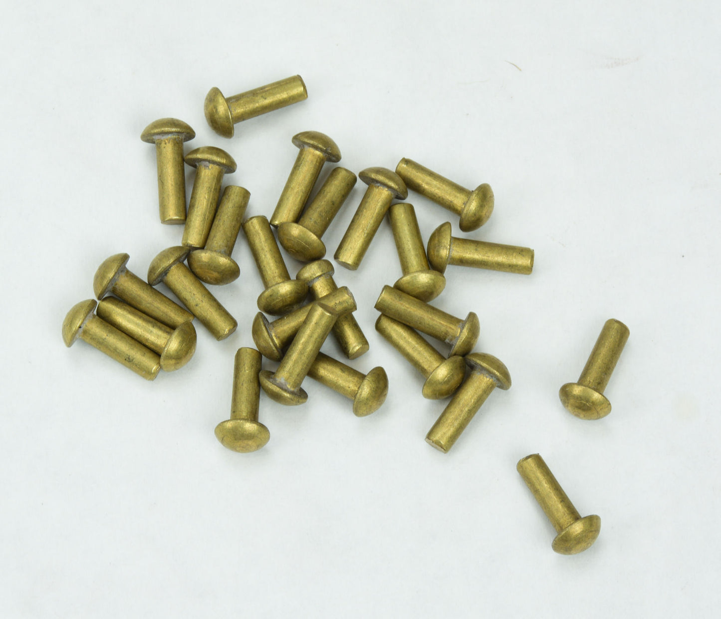 Brass Mushroom Head Rivets - Set of 25