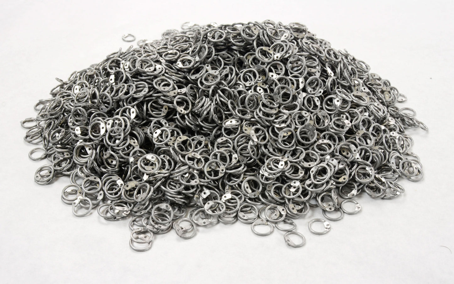 DRNA 1 kg Loose Aluminum Chainmail Rings - Round Ring with Rivets - 16 Gauge / 10 mm - Dome Riveted