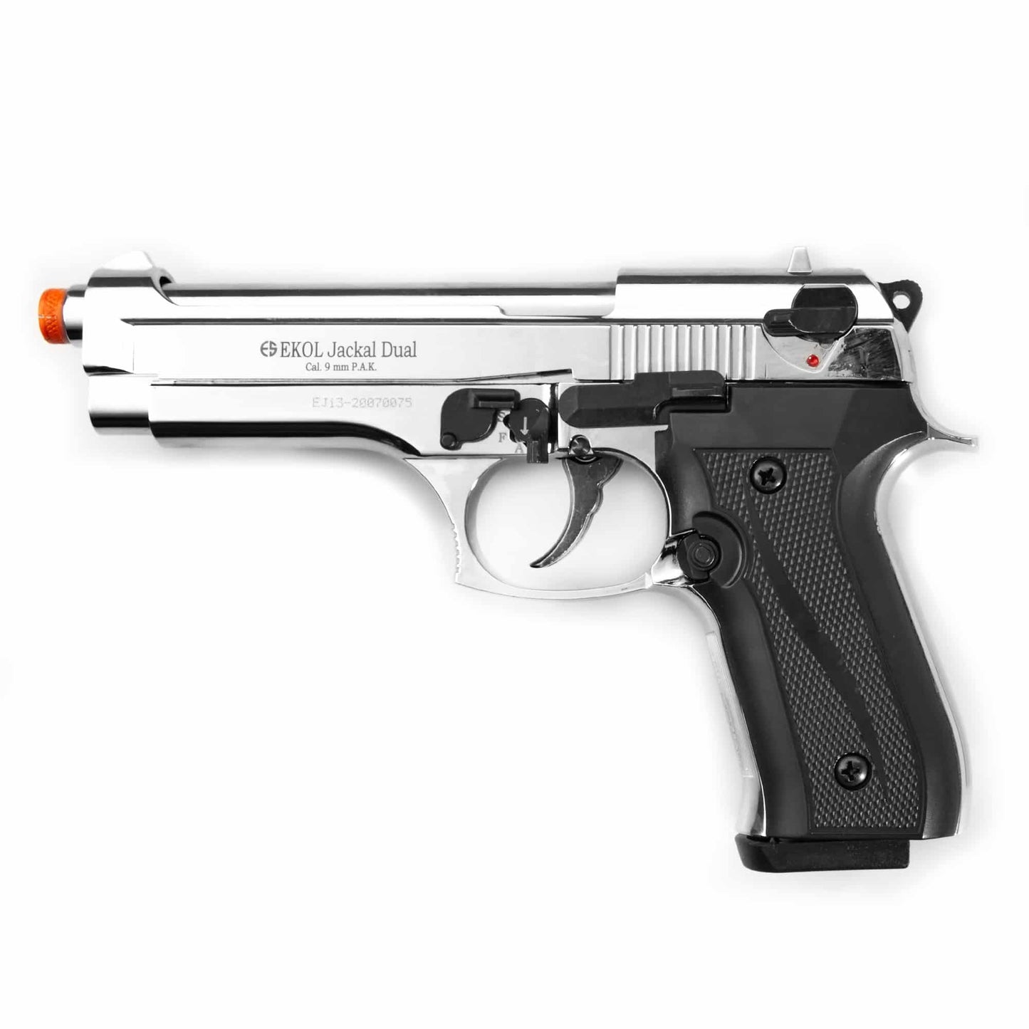 Ekol Voltran Jackal Dual Front Firing Blank Gun - Nickel Finish