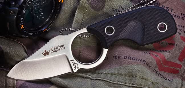 Kizlyar Supreme Amigo X Neck Knife - Satin Finish