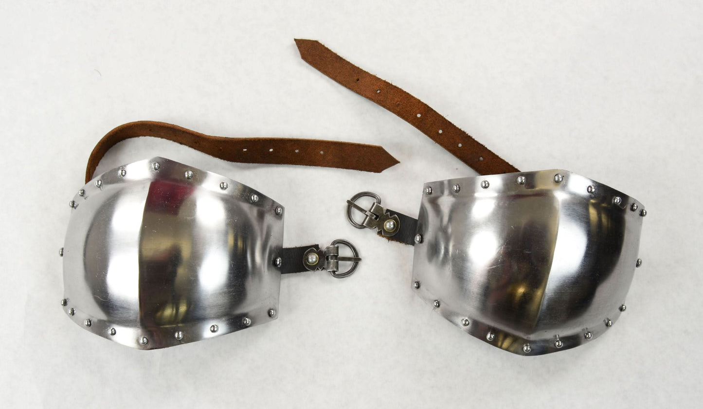 Knee Armor Set / Poleyns - 16 Gauge Steel