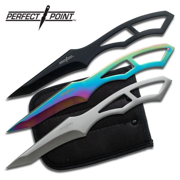 Multi-Finish Throwing Knife Set