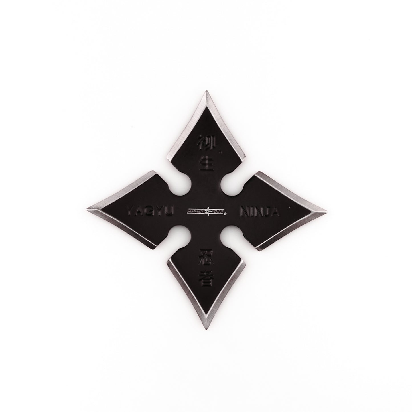 Black Throwing Star With Ninja Characters