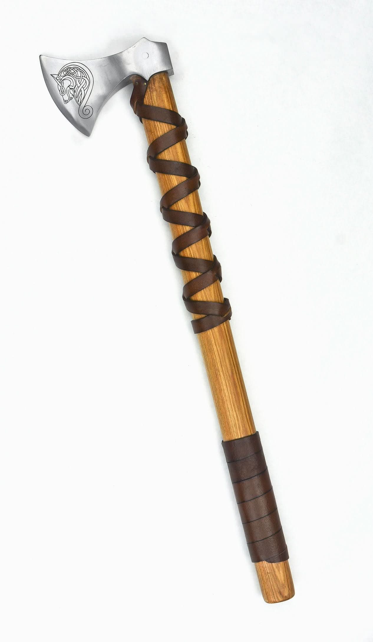 Viking Type G Axe with Etched Norse Design