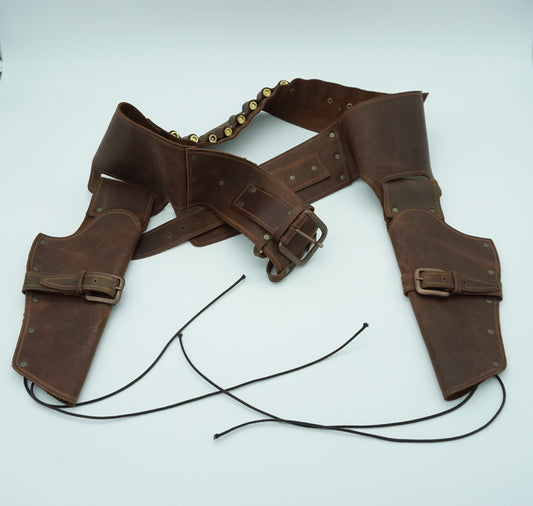  Denix Old West Double Rig Holster with Replica Bullets