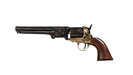 Antiqued Black and Brass Replica Non-Firing Model 1851 Navy Revolver