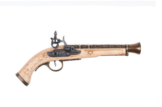 Replica Non-Firing Ivory 18th Century French Flintlock Pistol