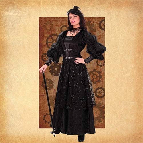 Empire Woman's Steampunk Gown