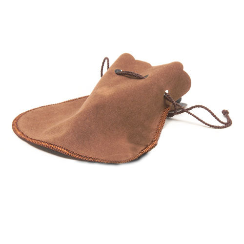 Faux Suede Drawstring Bag