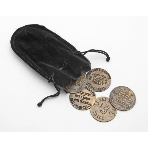 Old West Cat House Tokens with Black Carrying Bag