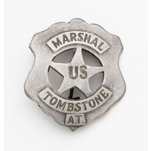 Old West Silver U.S. Tombstone Marshalls Badge