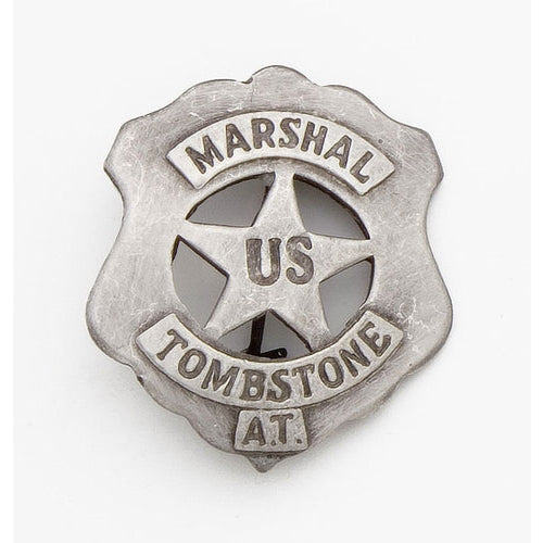 Old West Silver U.S. Tombstone Marshall's Badge